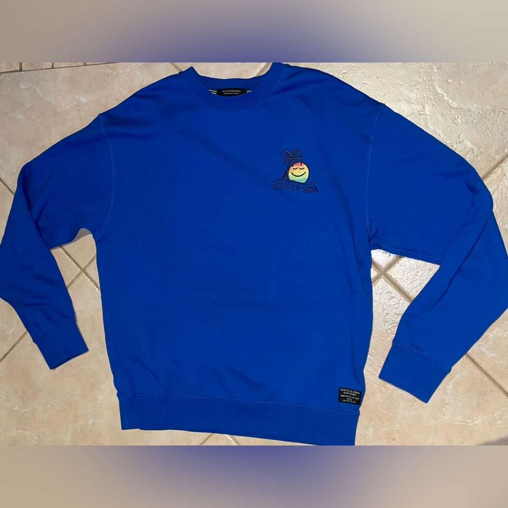 Scotch and Soda Mad Happy Men’s Pullover Shirt Lounge Sweatshirt Sweater Large - Picture 3 of 14